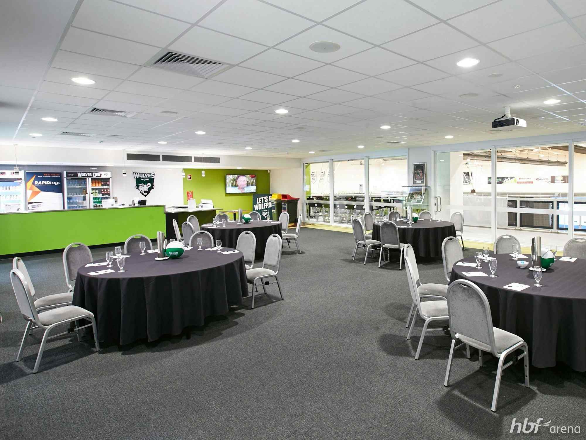 Hire Wolves Function Room, HBF Arena, Joondalup • HeadBox